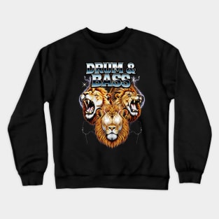 DRUM AND BASS  - Lightning Eye Lion Crewneck Sweatshirt